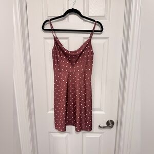 Dynamite Pink Polka Dot Dress